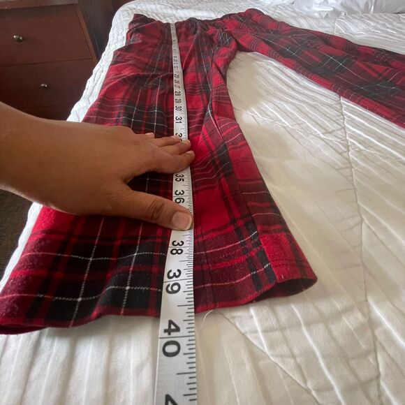 Nautica Men's Red Black Plaid Lounge Sleepwear Pajama Pants Size L - Picture 7 of 9